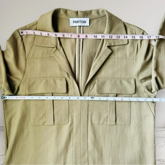 NEW PARTOW Adler Khaki Flap Pocket Trench Dress - Picture 8 of 15